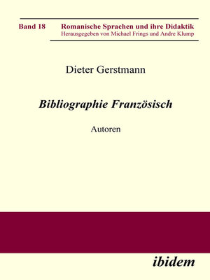 cover image of Bibliographie Französisch